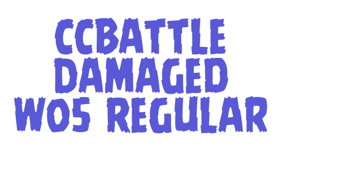 CCBattle Damaged W05 Regular Font Download