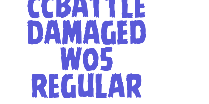 CCBattle Damaged W05 Regular Font