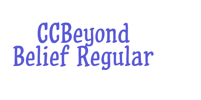 CCBeyond Belief Regular Font Download