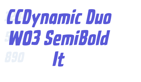 CCDynamic Duo W03 SemiBold It Font