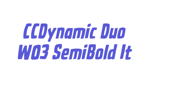 CCDynamic Duo W03 SemiBold It Font Download