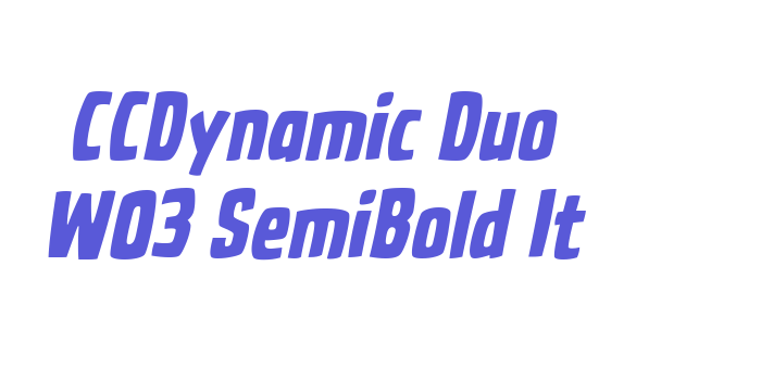 CCDynamic Duo W03 SemiBold It Font