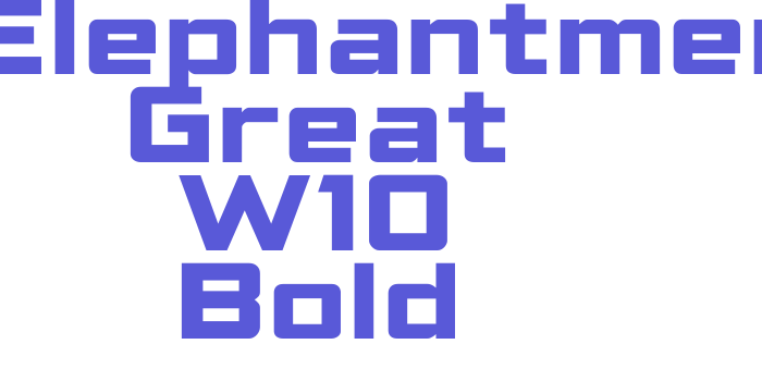 CCElephantmen Great W10 Bold Font Download