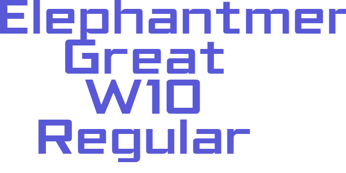 CCElephantmen Great W10 Regular Font Download