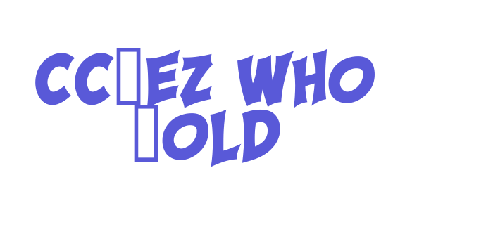 CCSez Who Bold Font Download