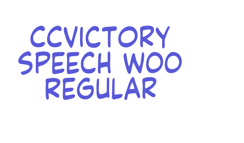 CCVictory Speech W00 Regular Font