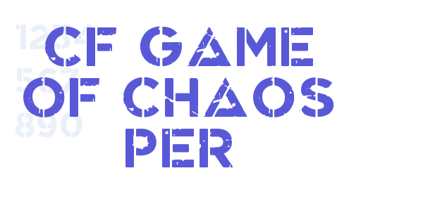 CF Game Of Chaos PER font free