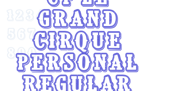 CF Le grand cirque Personal Regular font free