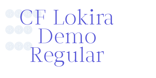 CF Lokira Demo Regular font