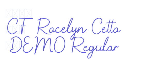 CF Racelyn Cetta DEMO Regular font free