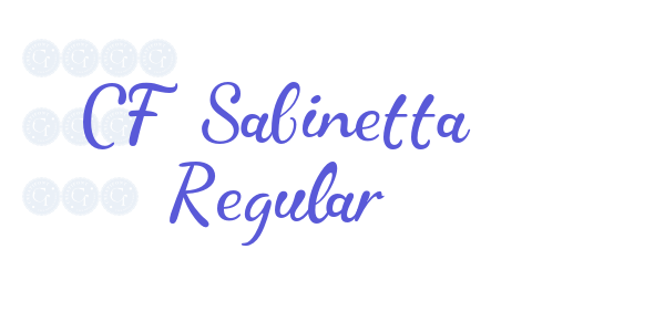 CF Sabinetta Regular font free