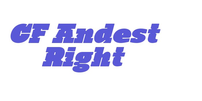 CF Andest Right Font Download