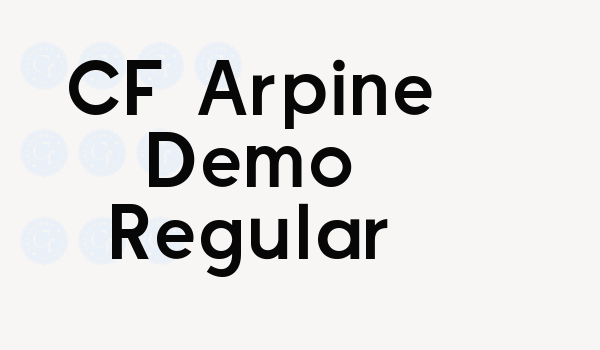 CF Arpine Demo Regular Font