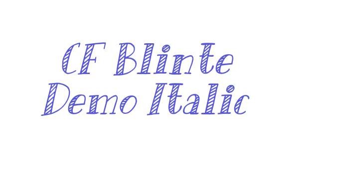 CF Blinte Demo Italic Font Download