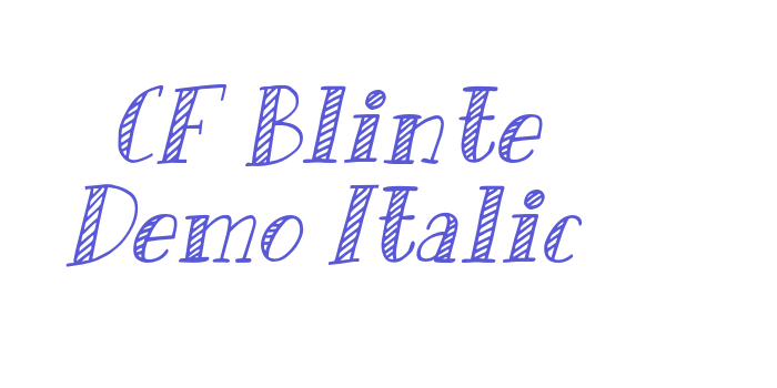 CF Blinte Demo Italic Font