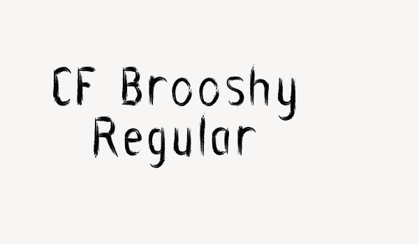 CF Brooshy Regular Font