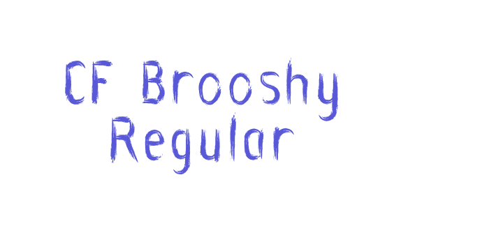 CF Brooshy Regular Font Download