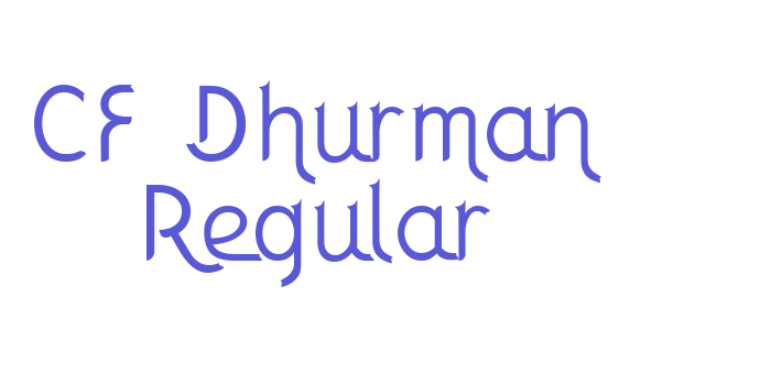 CF Dhurman Regular Font