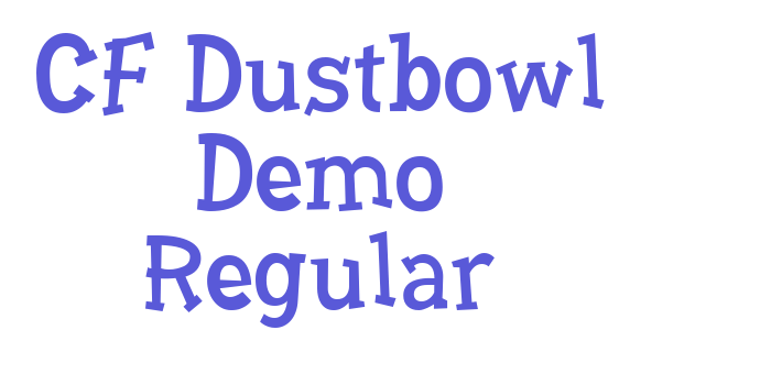 CF Dustbowl Demo Regular Font