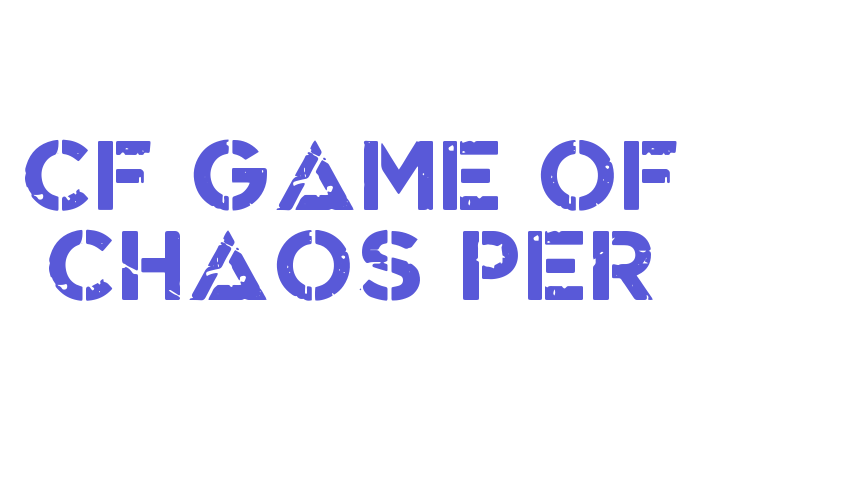 CF Game Of Chaos PER Font Download