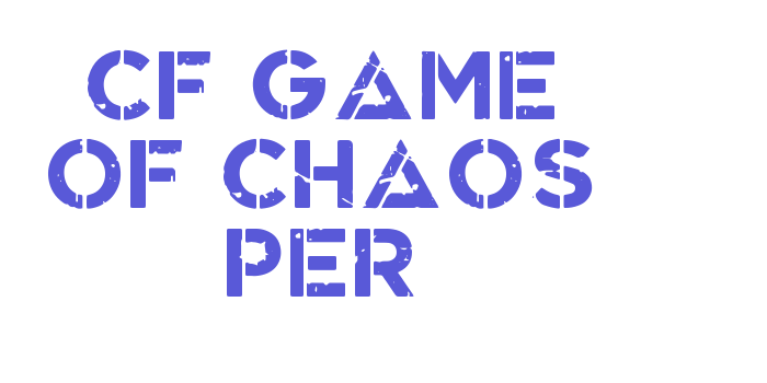 CF Game Of Chaos PER Font Download