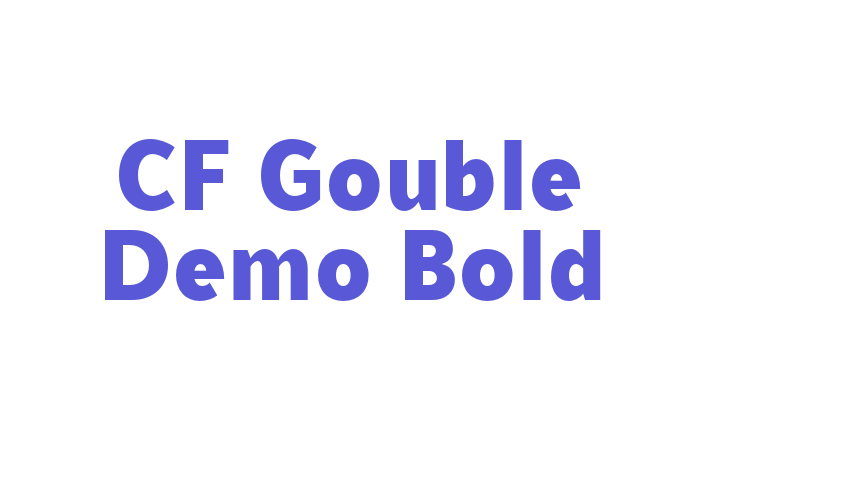 CF Gouble Demo Bold Font Download