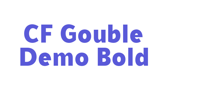 CF Gouble Demo Bold Font Download