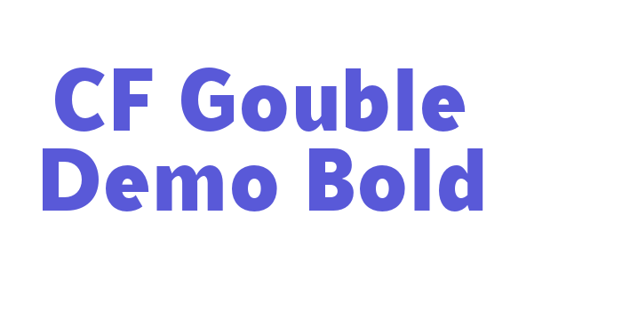 CF Gouble Demo Bold Font