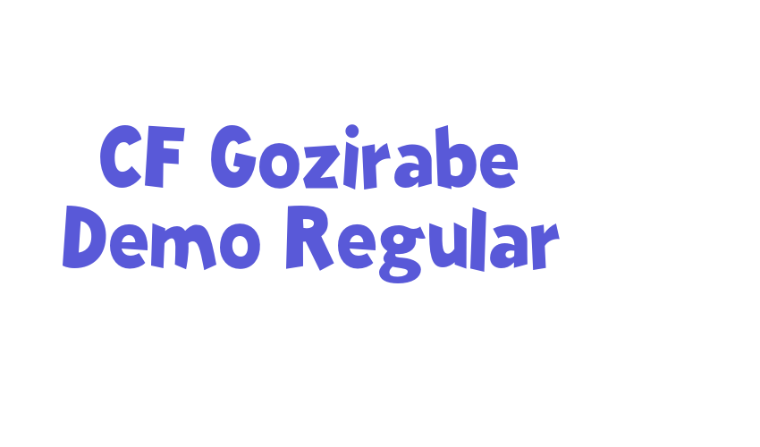 CF Gozirabe Demo Regular Font Download