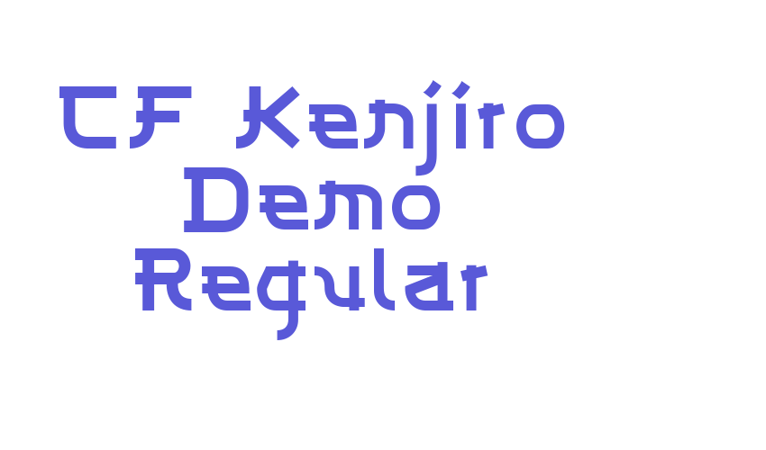 CF Kenjiro Demo Regular Font Download