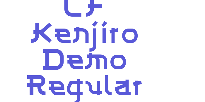 CF Kenjiro Demo Regular Font