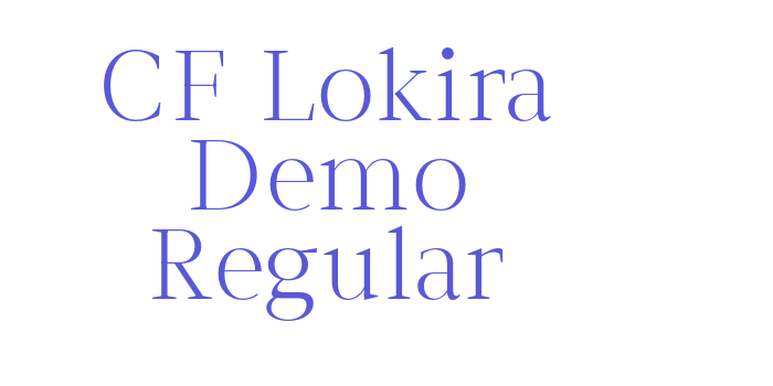 CF Lokira Demo Regular Font Download