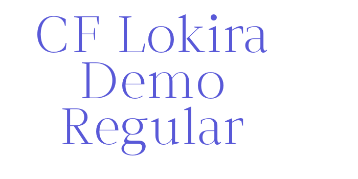 CF Lokira Demo Regular Font