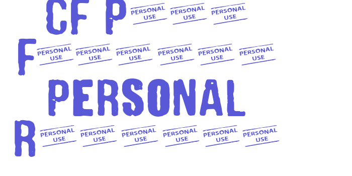 CF Punk Fashion PERSONAL Regular Font Download