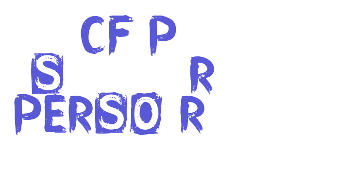 CF Punk Songwriter Rough PERSO Regular Font Download