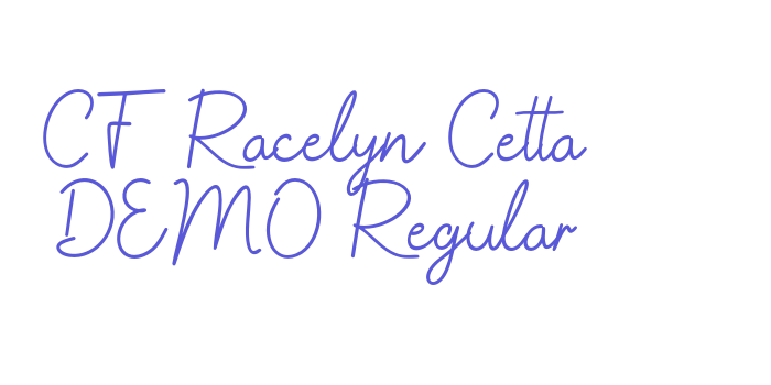 CF Racelyn Cetta DEMO Regular Font Download