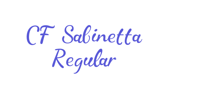 CF Sabinetta Regular Font Download