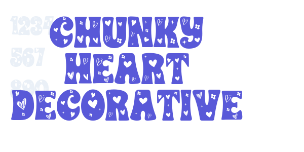 CHUNKY HEART DECORATIVE font free