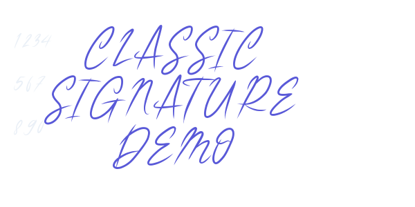 CLASSIC SIGNATURE DEMO font free