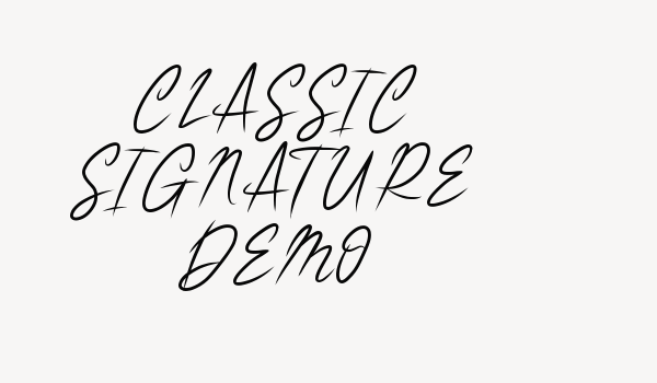 CLASSIC SIGNATURE DEMO Font