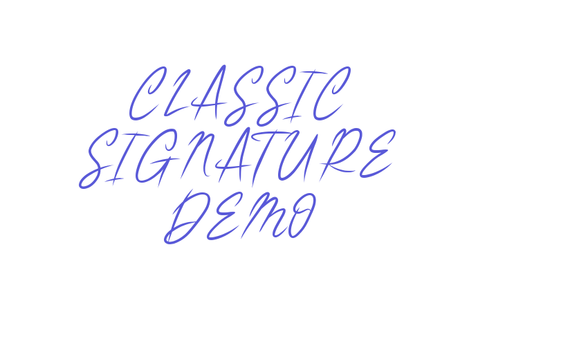 CLASSIC SIGNATURE DEMO Font Download