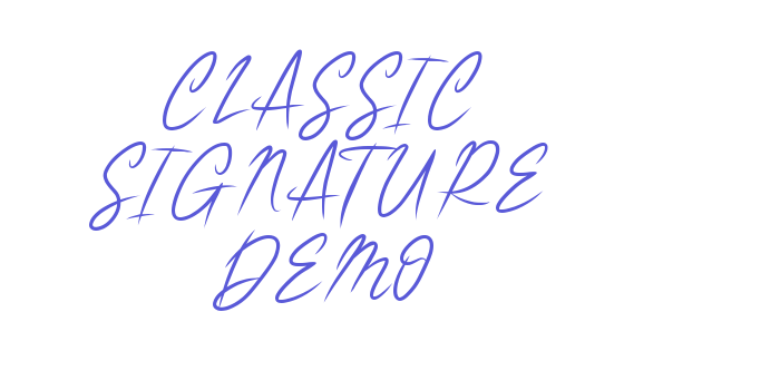 CLASSIC SIGNATURE DEMO Font Download