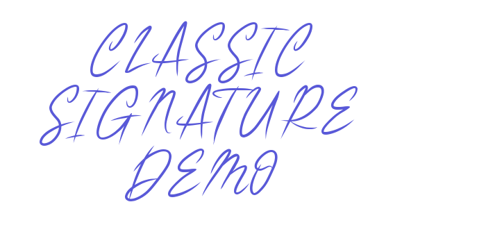 CLASSIC SIGNATURE DEMO Font