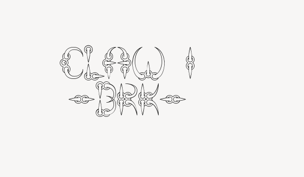 CLAW 1 -BRK- Font