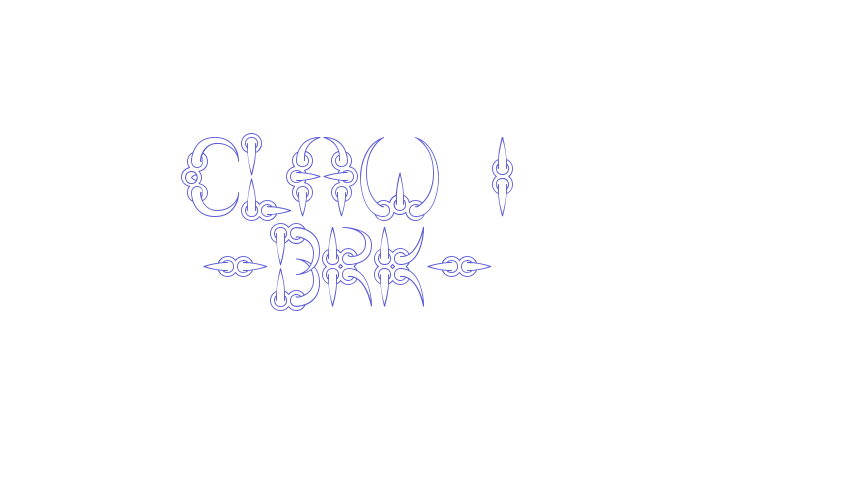 CLAW 1 -BRK- Font