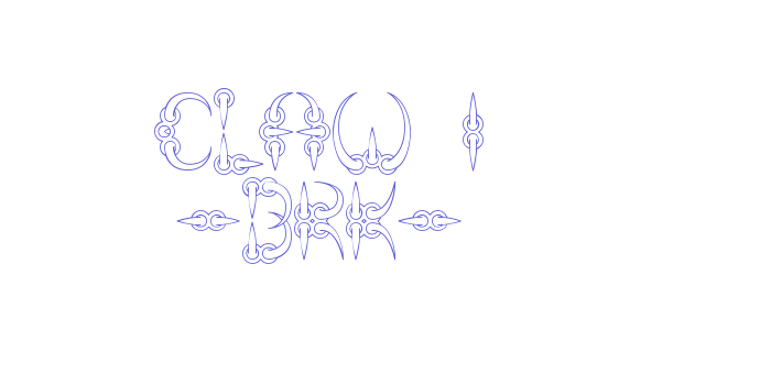 CLAW 1 -BRK- Font Download