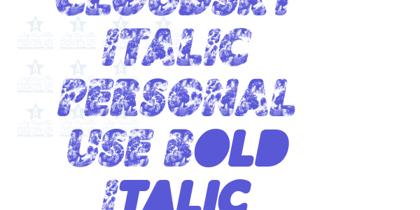 CLOUDSKY ITALIC PERSONAL USE Bold Italic font free