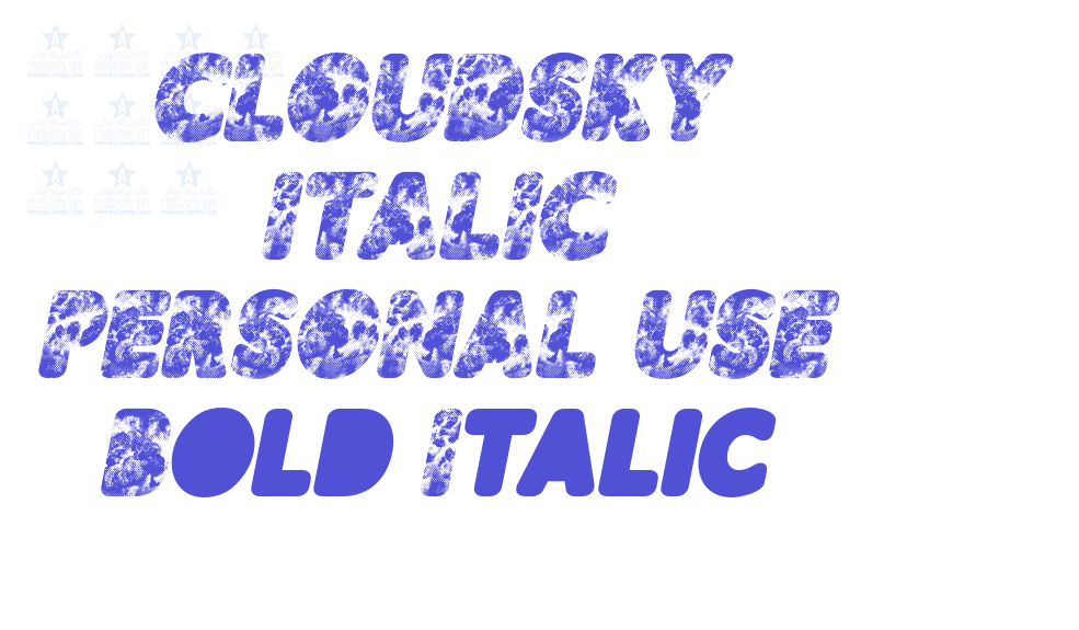 CLOUDSKY ITALIC PERSONAL USE Bold Italic-font-download