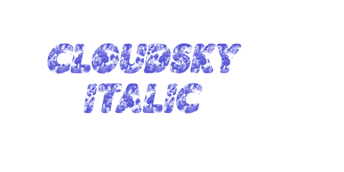 CLOUDSKY ITALIC Font Download