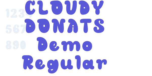 CLOUDY DONATS Demo Regular font free